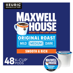 Maxwell House Original Roast Medium Roast K-Cup Coffee Pods 48 ct