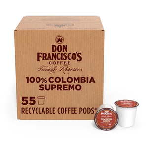 Don Francisco's 100% Colombia Supremo Coffee Pods 55 Count