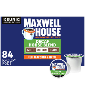 Maxwell House Decaf House Blend Medium Roast K-Cup Coffee Pods 84 ct