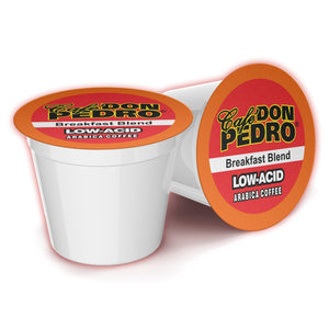 Cafe Don Pedro Naturally Low AcdC Coffee K Cups -100% Arabica