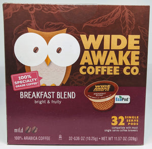 Wide Awake Coffee Single Serve Coffee Pods (32 Count